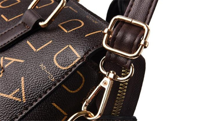 Moda inglês carta bolsa feminina couro do plutônio borla alça superior saco de o