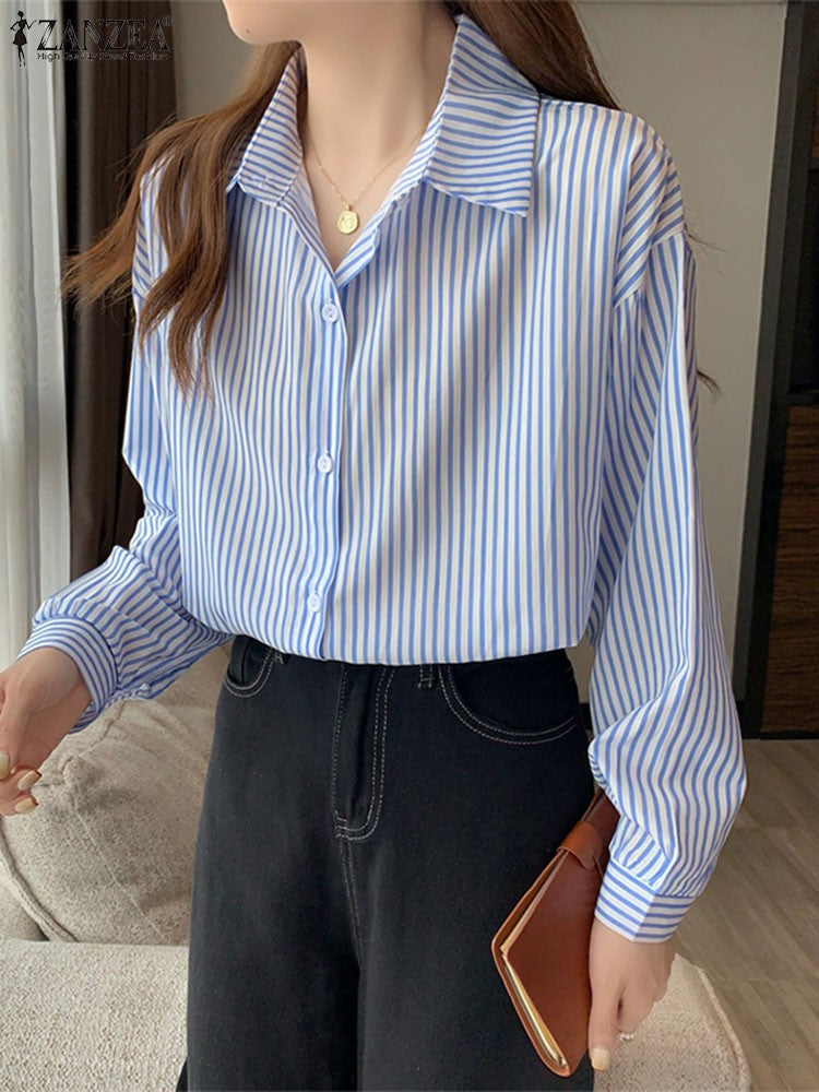 Camisas sólidas elegantes blusa assimétrica feminina 2025 zanzea casual rendas a