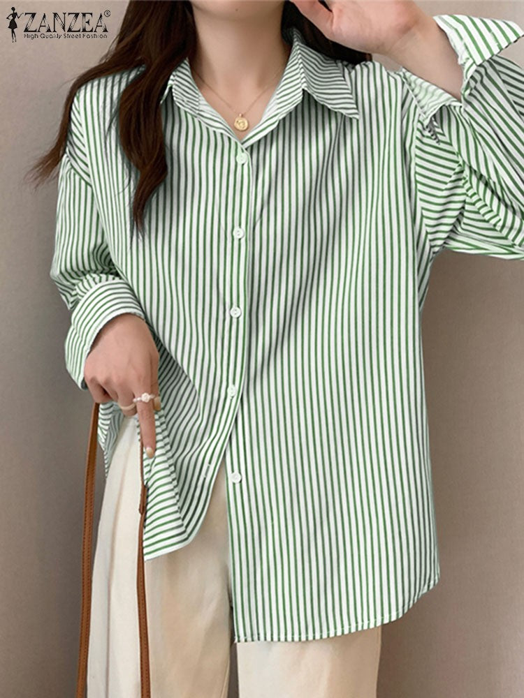 Camisas sólidas elegantes blusa assimétrica feminina 2025 zanzea casual rendas a